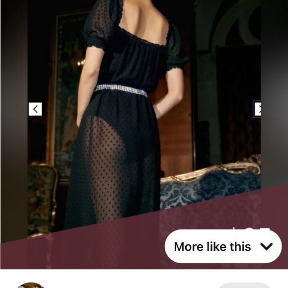 SHEER. JAW DROPPING. LITTLE BLACK DRESS 🖤 SIZE M 🖤 - Picture 3 of 8